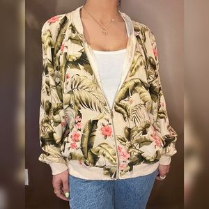 Tommy Bahama Tropical Print Zip Up Jacket